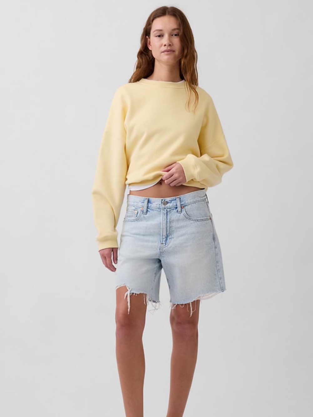 Gap Mid Rise Loose Denim Bermuda Shorts size 29